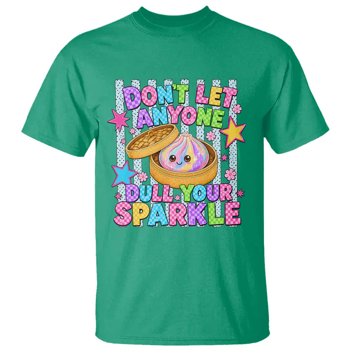 Squishy Lovers T Shirt Dont Let Anyone Dull Your Sparkle Cute Rainbow Dumpling Graphic