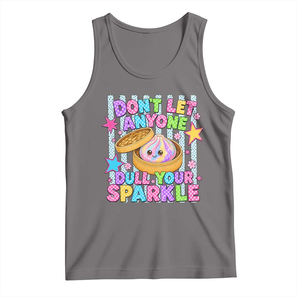 Squishy Lovers Tank Top Dont Let Anyone Dull Your Sparkle Cute Rainbow Dumpling Graphic