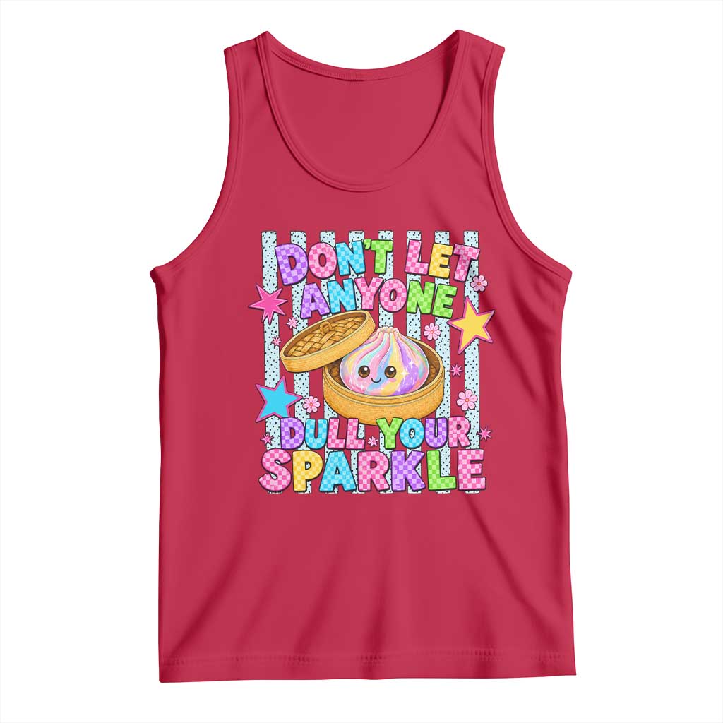 Squishy Lovers Tank Top Dont Let Anyone Dull Your Sparkle Cute Rainbow Dumpling Graphic