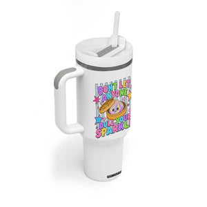 Squishy Lovers Tumbler With Handle Dont Let Anyone Dull Your Sparkle Cute Rainbow Dumpling Graphic
