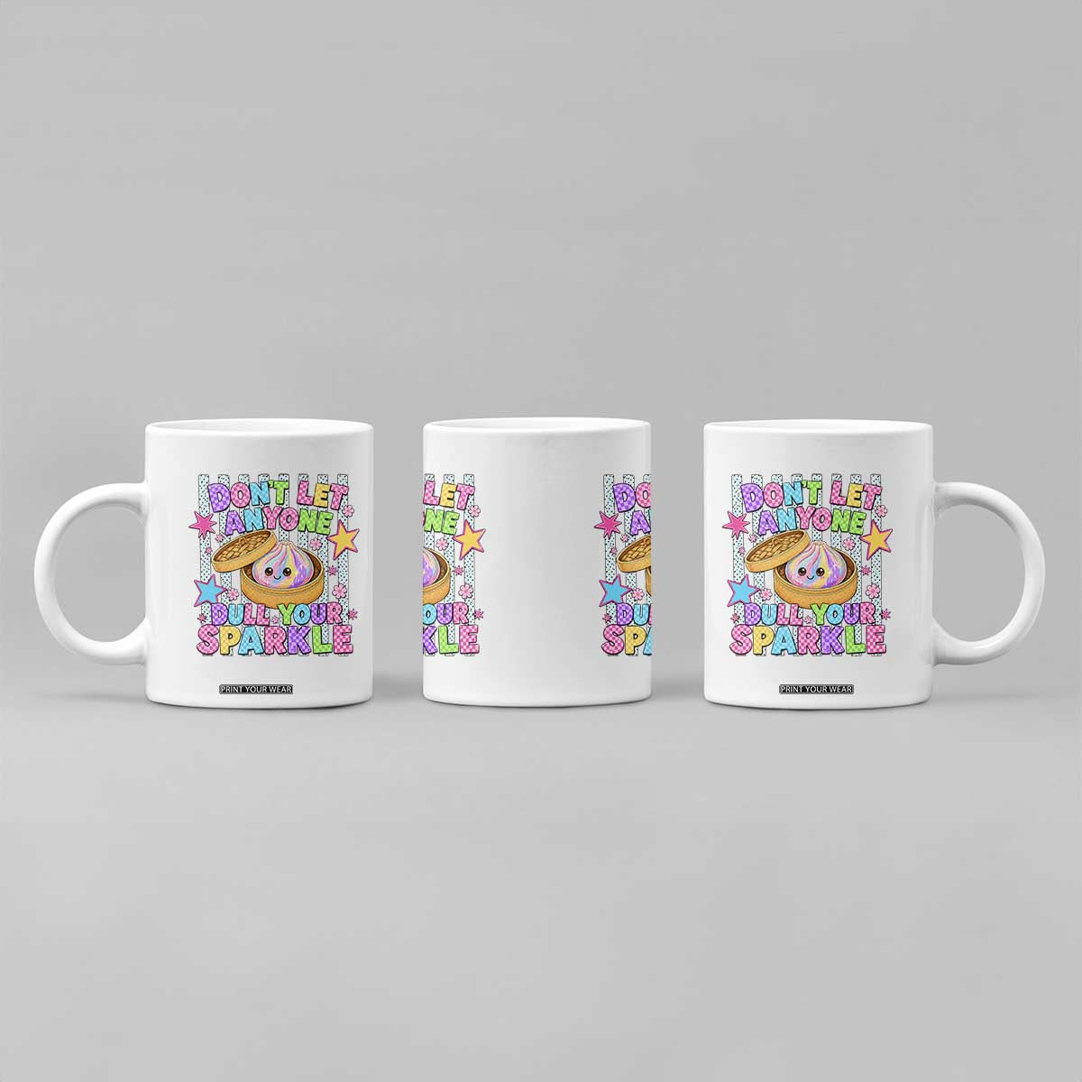 Squishy Lovers Coffee Mug Dont Let Anyone Dull Your Sparkle Cute Rainbow Dumpling Graphic