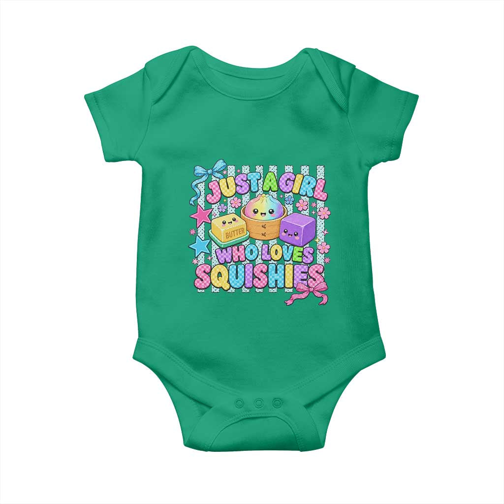 Just A Girl Who Loves Squishies Baby Onesie Cute Butter Dumpling Graphic Coquette Bow Girls