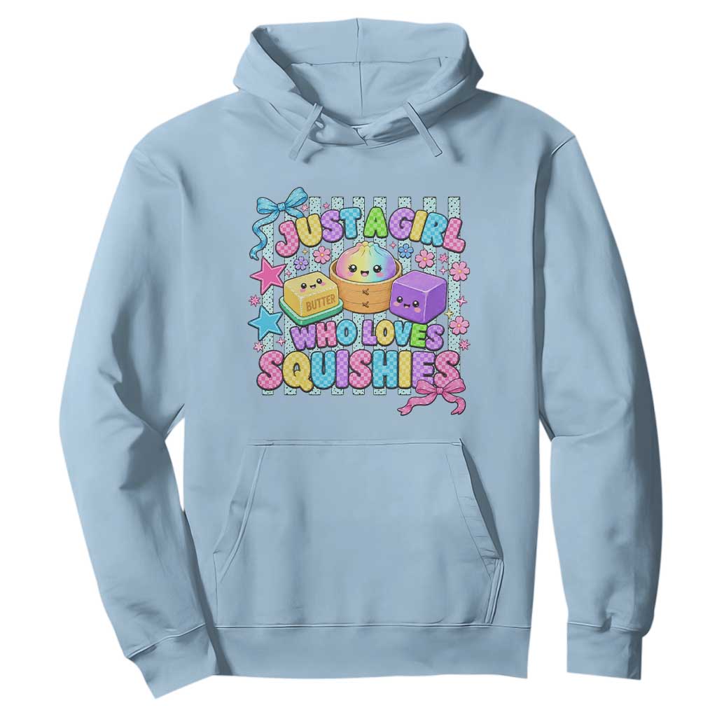 Just A Girl Who Loves Squishies Hoodie Cute Butter Dumpling Graphic Coquette Bow Girls