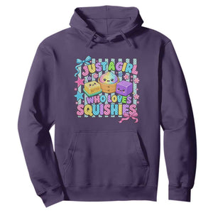 Just A Girl Who Loves Squishies Hoodie Cute Butter Dumpling Graphic Coquette Bow Girls