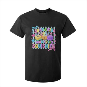 Just A Girl Who Loves Squishies T Shirt For Kid Cute Butter Dumpling Graphic Coquette Bow Girls