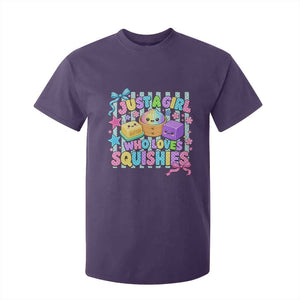 Just A Girl Who Loves Squishies T Shirt For Kid Cute Butter Dumpling Graphic Coquette Bow Girls