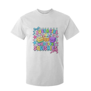 Just A Girl Who Loves Squishies T Shirt For Kid Cute Butter Dumpling Graphic Coquette Bow Girls