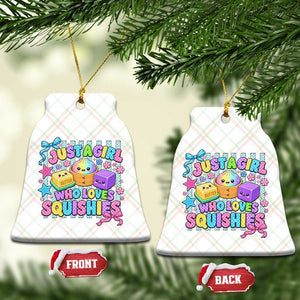 Just A Girl Who Loves Squishies Ceramic Ornament Cute Butter Dumpling Graphic Coquette Bow Girls