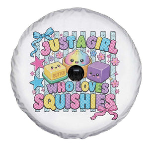 Just A Girl Who Loves Squishies Spare Tire Cover Cute Butter Dumpling Graphic Coquette Bow Girls TS10 Print Your Wear