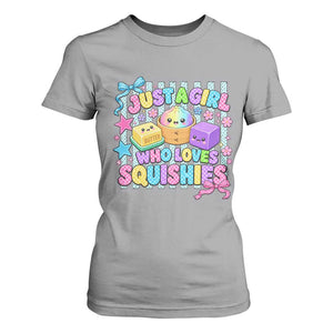Just A Girl Who Loves Squishies T Shirt For Women Cute Butter Dumpling Graphic Coquette Bow Girls