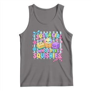 Just A Girl Who Loves Squishies Tank Top Cute Butter Dumpling Graphic Coquette Bow Girls