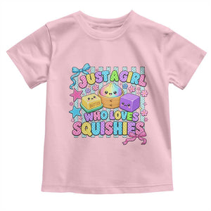 Just A Girl Who Loves Squishies Toddler T Shirt Cute Butter Dumpling Graphic Coquette Bow Girls