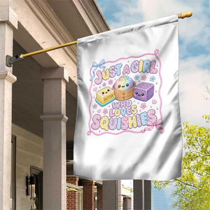Just A Girl Who Loves Squishies Garden Flag Squishy Lovers Kawaii Dumpling Graphic Coquette Bow Girls