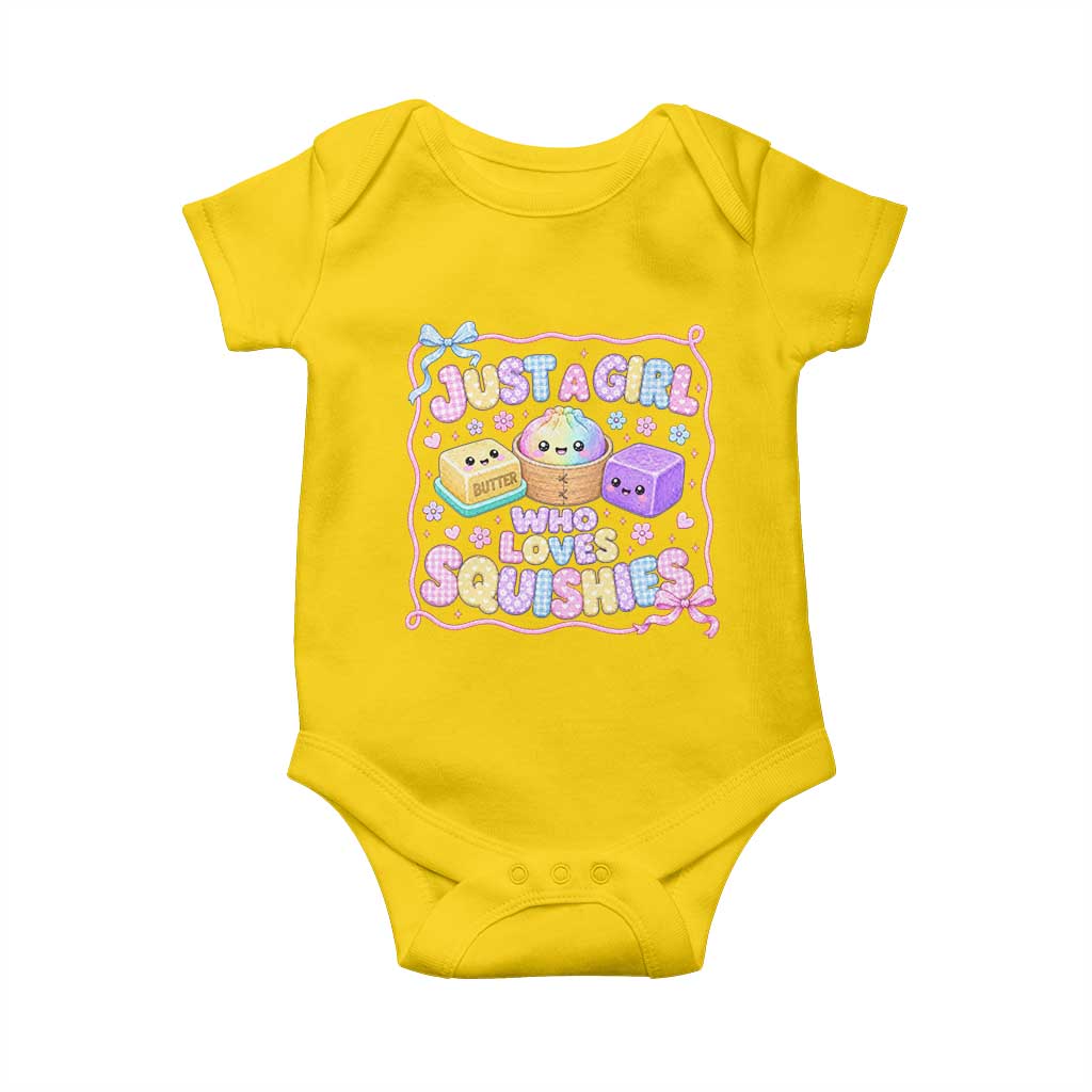 Just A Girl Who Loves Squishies Baby Onesie Squishy Lovers Kawaii Dumpling Graphic Coquette Bow Girls TS10 Daisy Print Your Wear