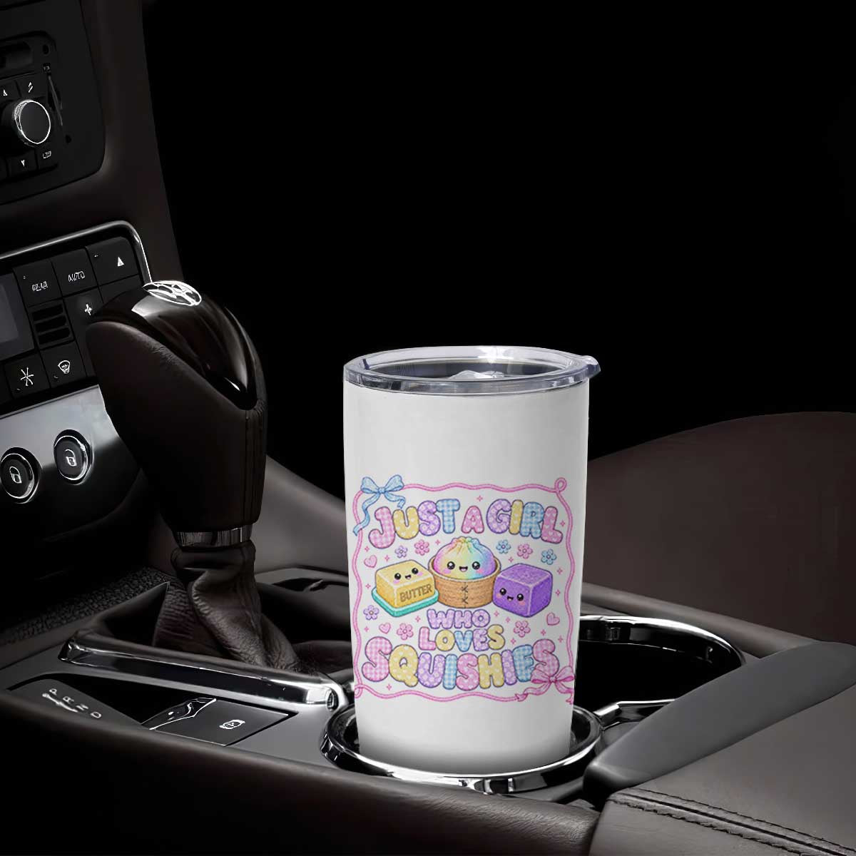 Just A Girl Who Loves Squishies Tumbler Cup Squishy Lovers Kawaii Dumpling Graphic Coquette Bow Girls
