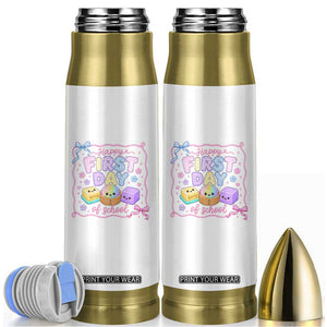 Happy First Day Of School Cute Kawaii Squishy Back To School Graphic Bullet Tumbler TS10 White Print Your Wear