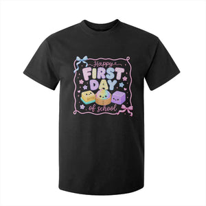 Happy First Day Of School Cute Kawaii Squishy Back To School Graphic T Shirt For Kid TS10 Black Print Your Wear