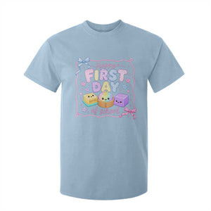 Happy First Day Of School Cute Kawaii Squishy Back To School Graphic T Shirt For Kid TS10 Light Blue Print Your Wear