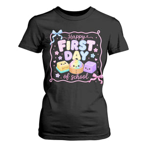 Happy First Day Of School Cute Kawaii Squishy Back To School Graphic T Shirt For Women TS10 Black Print Your Wear