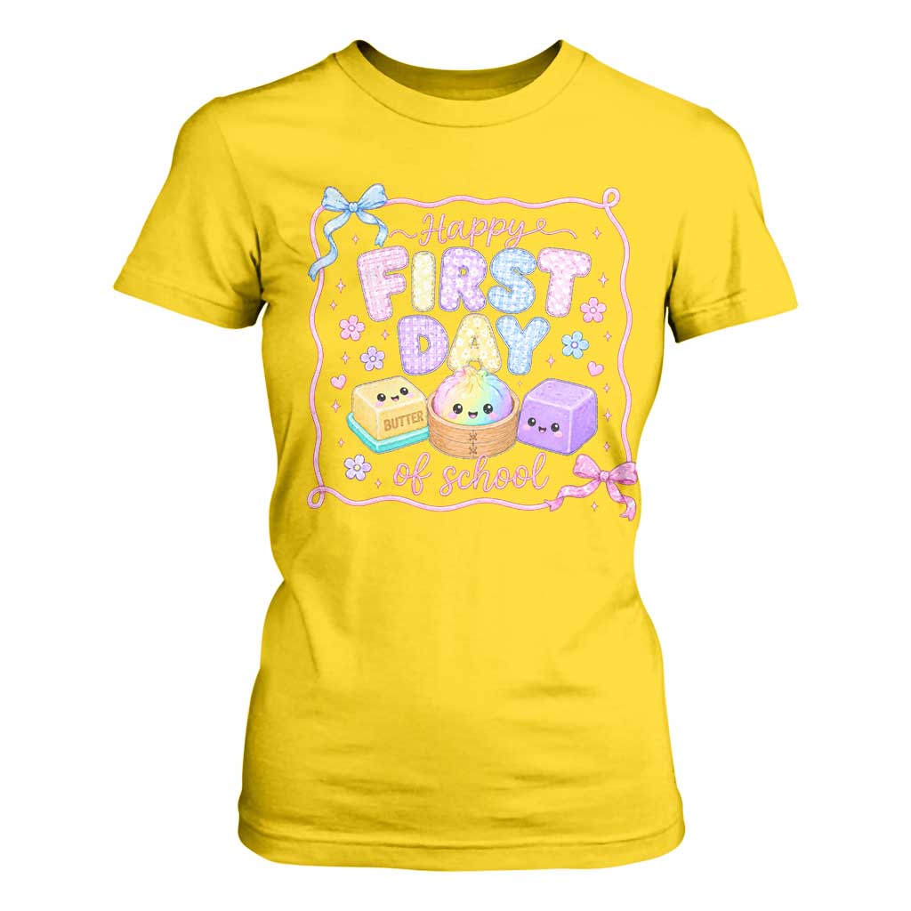 Happy First Day Of School Cute Kawaii Squishy Back To School Graphic T Shirt For Women TS10 Daisy Print Your Wear