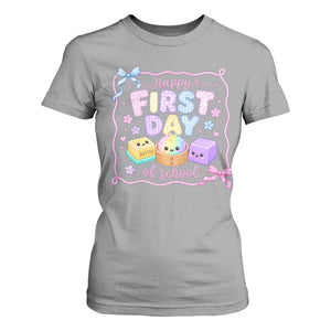 Happy First Day Of School Cute Kawaii Squishy Back To School Graphic T Shirt For Women TS10 Sport Gray Print Your Wear