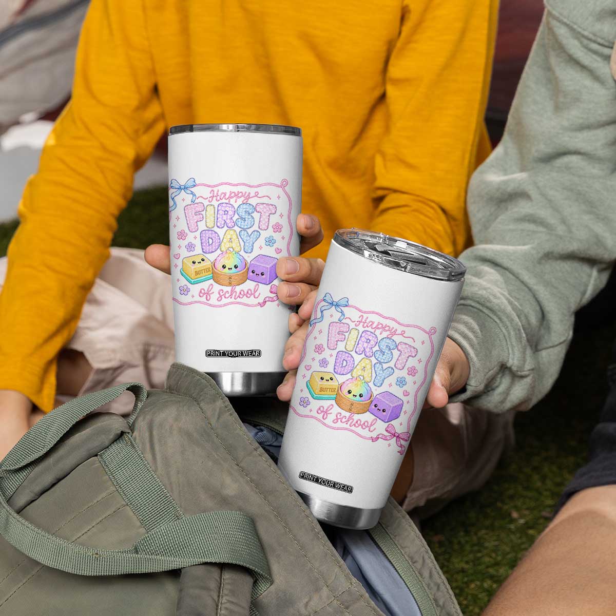 Happy First Day Of School Cute Kawaii Squishy Back To School Graphic Tumbler Cup