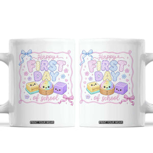 Happy First Day Of School Cute Kawaii Squishy Back To School Graphic Coffee Mug
