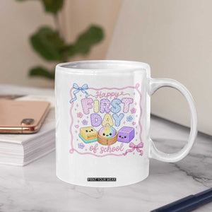 Happy First Day Of School Cute Kawaii Squishy Back To School Graphic Coffee Mug