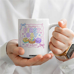Happy First Day Of School Cute Kawaii Squishy Back To School Graphic Coffee Mug