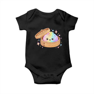 Cute Rainbow Dumpling Squishy Baby Onesie Kawaii Graphic TS10 Black Print Your Wear