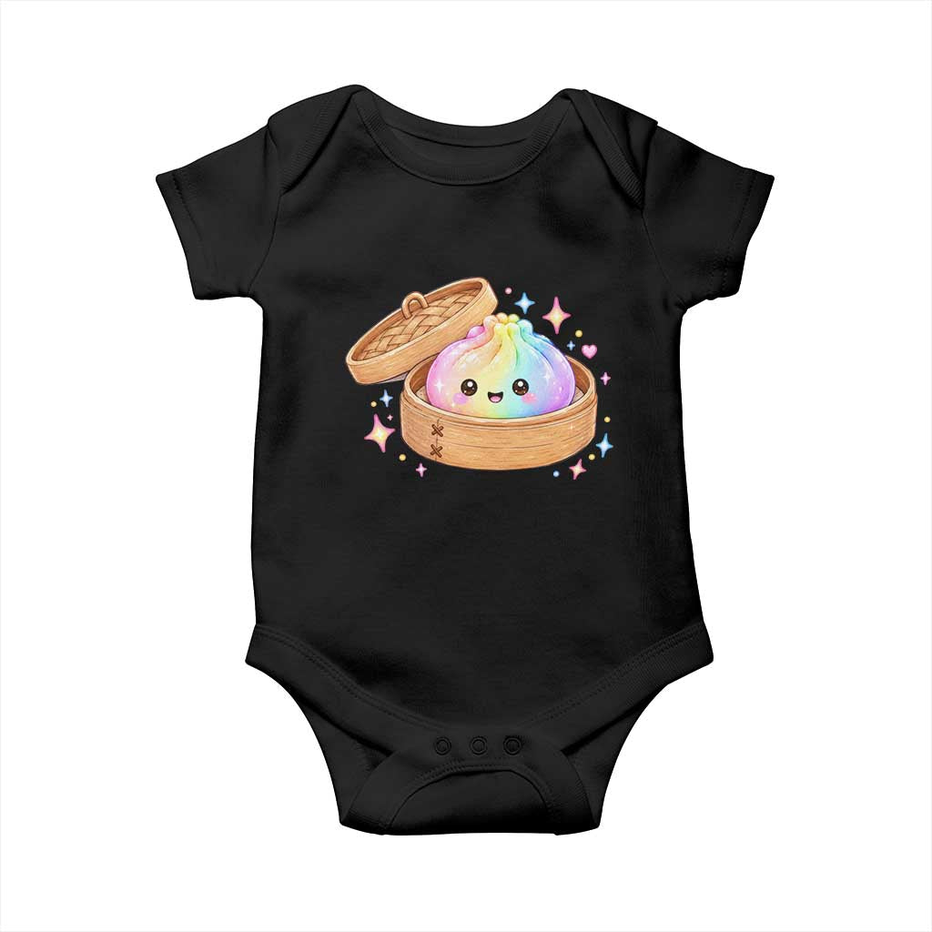 Cute Rainbow Dumpling Squishy Baby Onesie Kawaii Graphic TS10 Black Print Your Wear