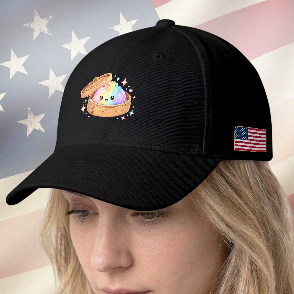 Cute Rainbow Dumpling Squishy Baseball Cap Kawaii Graphic