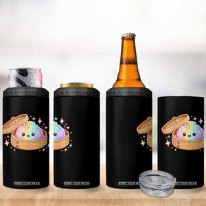 Cute Rainbow Dumpling Squishy 4 in 1 Can Cooler Tumbler Kawaii Graphic