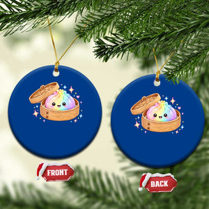 Cute Rainbow Dumpling Squishy Ceramic Ornament Kawaii Graphic TS10 1pc Blue Print Your Wear