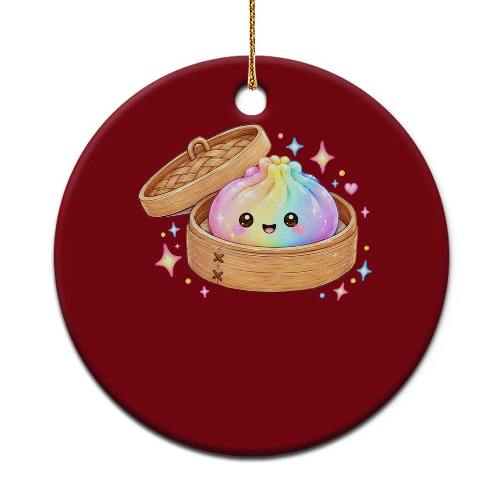 Cute Rainbow Dumpling Squishy Ceramic Ornament Kawaii Graphic TS10 1pc Red Print Your Wear