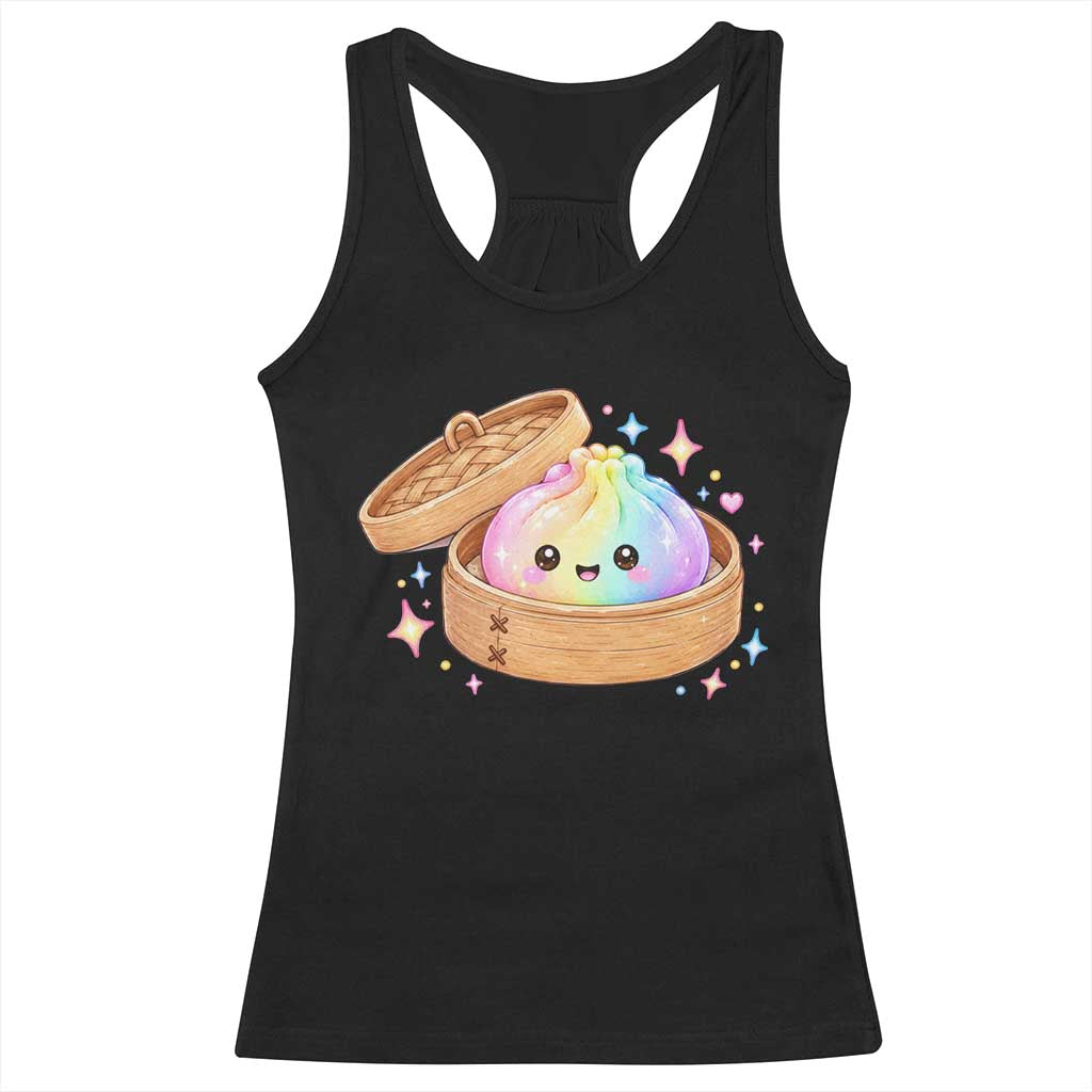 Cute Rainbow Dumpling Squishy Racerback Tank Top Kawaii Graphic TS10 Black Print Your Wear