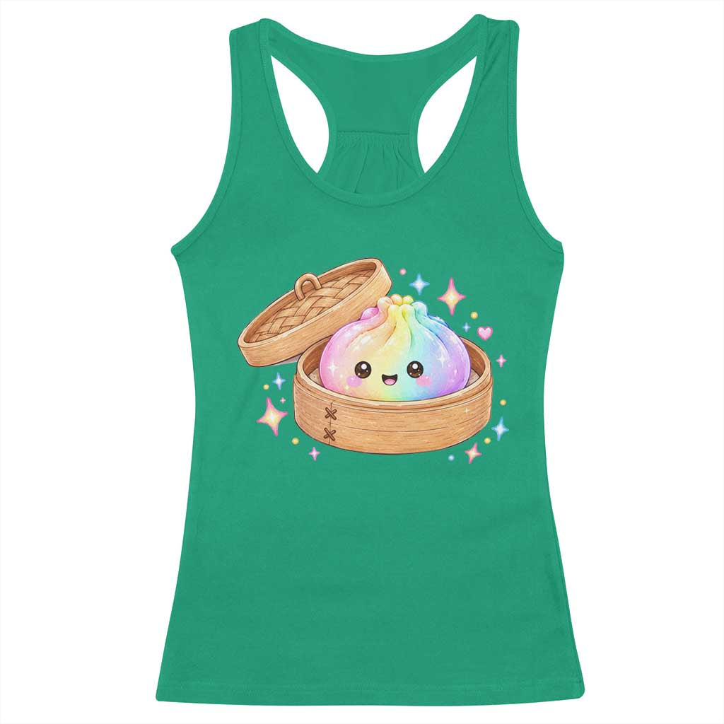 Cute Rainbow Dumpling Squishy Racerback Tank Top Kawaii Graphic TS10 Irish Green Print Your Wear