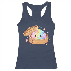 Cute Rainbow Dumpling Squishy Racerback Tank Top Kawaii Graphic TS10 Navy Print Your Wear