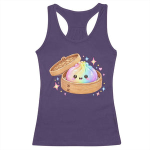 Cute Rainbow Dumpling Squishy Racerback Tank Top Kawaii Graphic TS10 Purple Print Your Wear