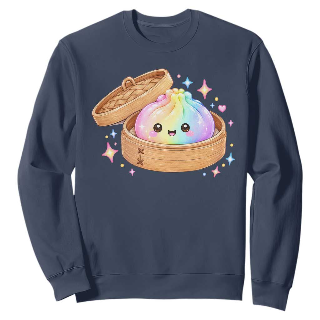 Cute Rainbow Dumpling Squishy Sweatshirt Kawaii Graphic TS10 Navy Print Your Wear