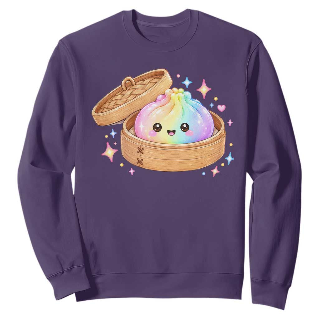 Cute Rainbow Dumpling Squishy Sweatshirt Kawaii Graphic TS10 Purple Print Your Wear