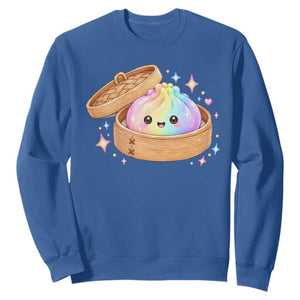 Cute Rainbow Dumpling Squishy Sweatshirt Kawaii Graphic TS10 Royal Blue Print Your Wear