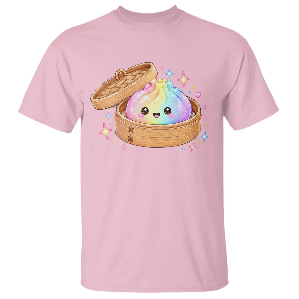 Cute Rainbow Dumpling Squishy T Shirt Kawaii Graphic TS10 Light Pink Print Your Wear