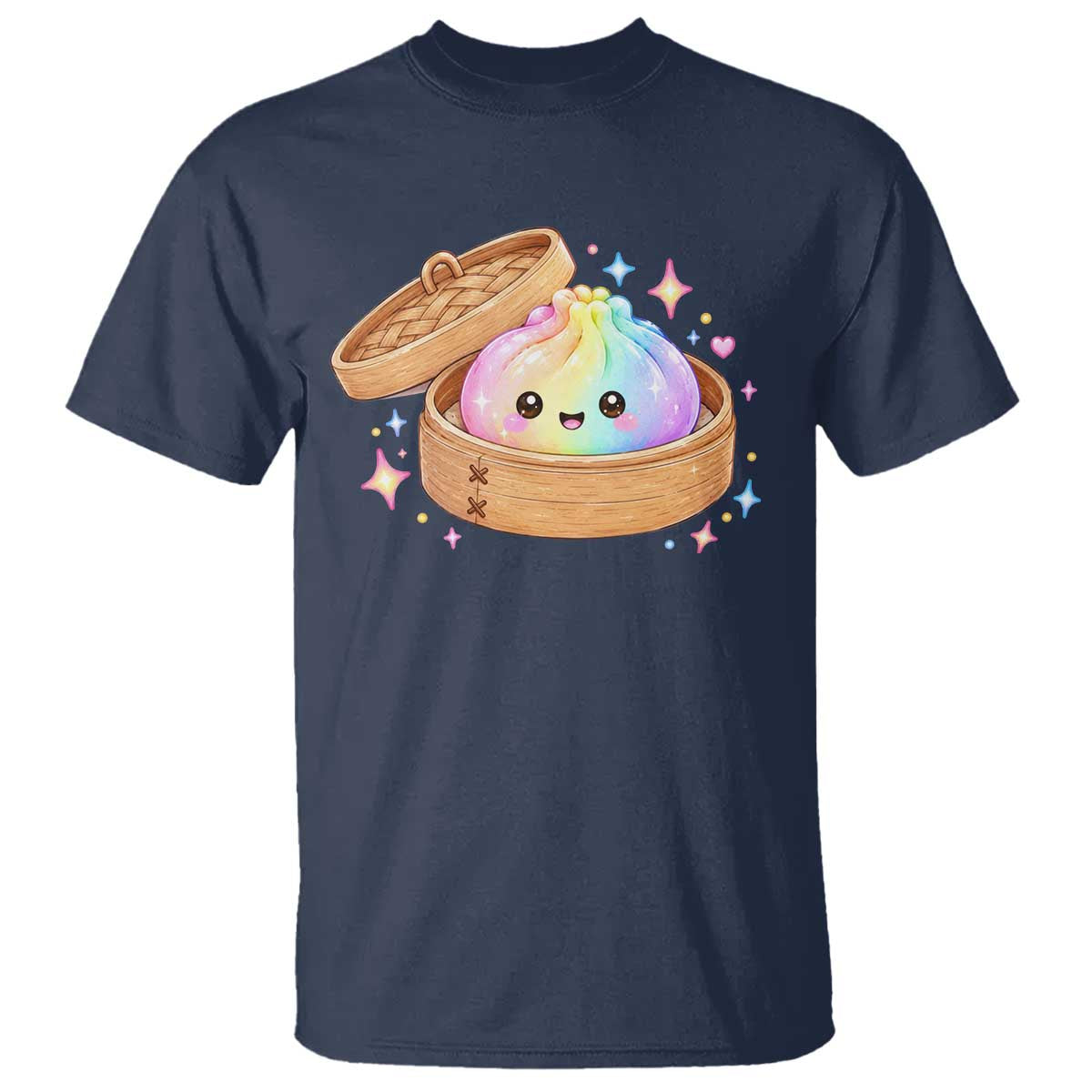 Cute Rainbow Dumpling Squishy T Shirt Kawaii Graphic TS10 Navy Print Your Wear