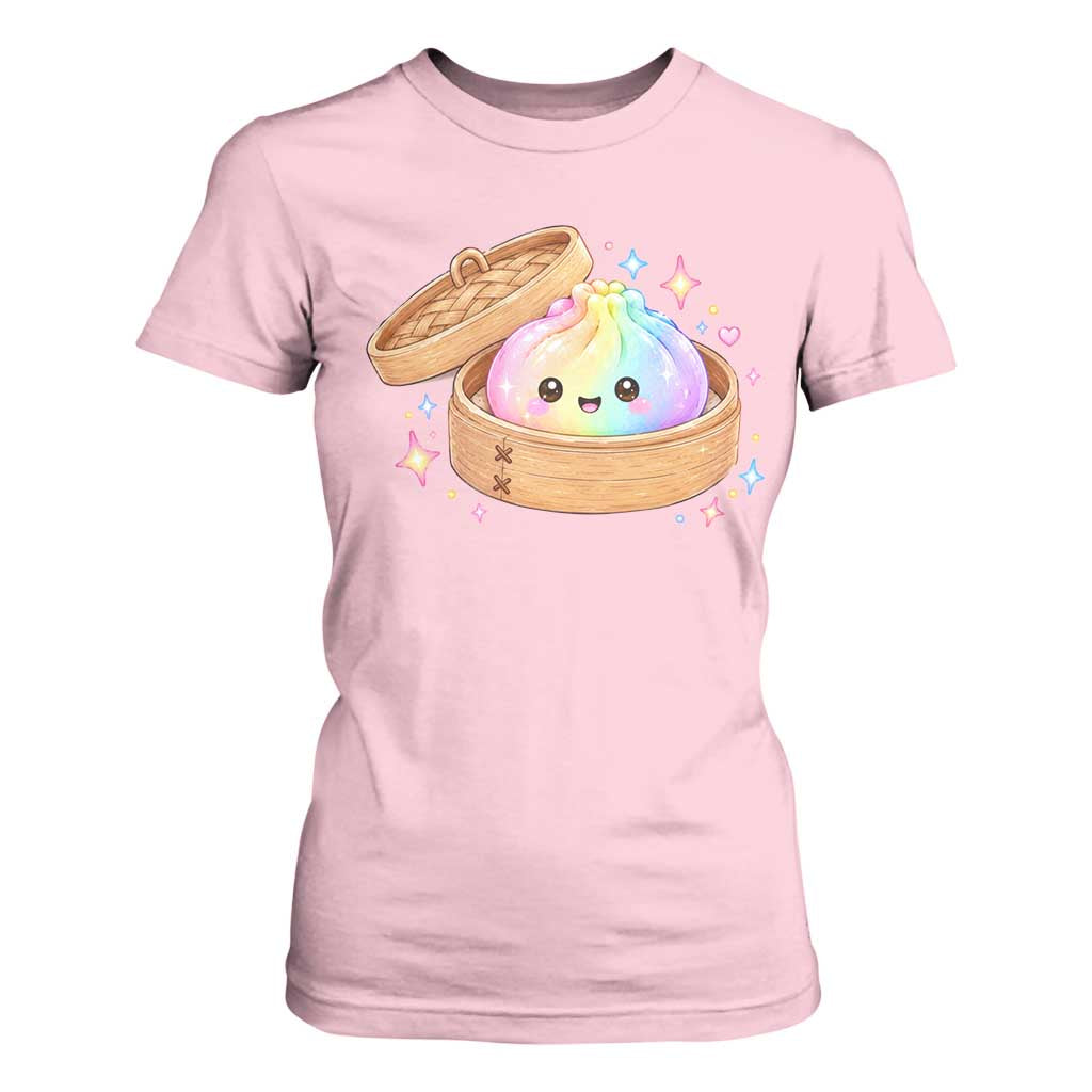Cute Rainbow Dumpling Squishy T Shirt For Women Kawaii Graphic TS10 Light Pink Print Your Wear