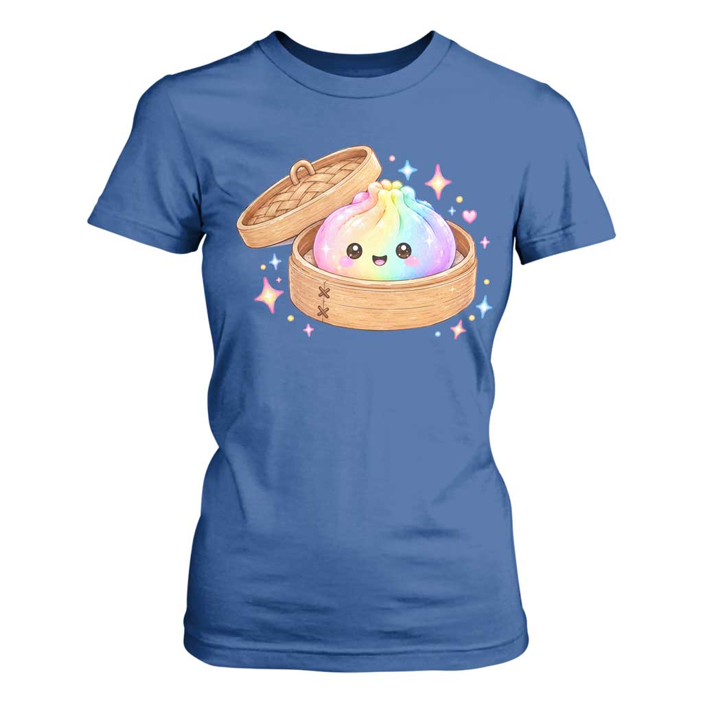 Cute Rainbow Dumpling Squishy T Shirt For Women Kawaii Graphic TS10 Royal Blue Print Your Wear