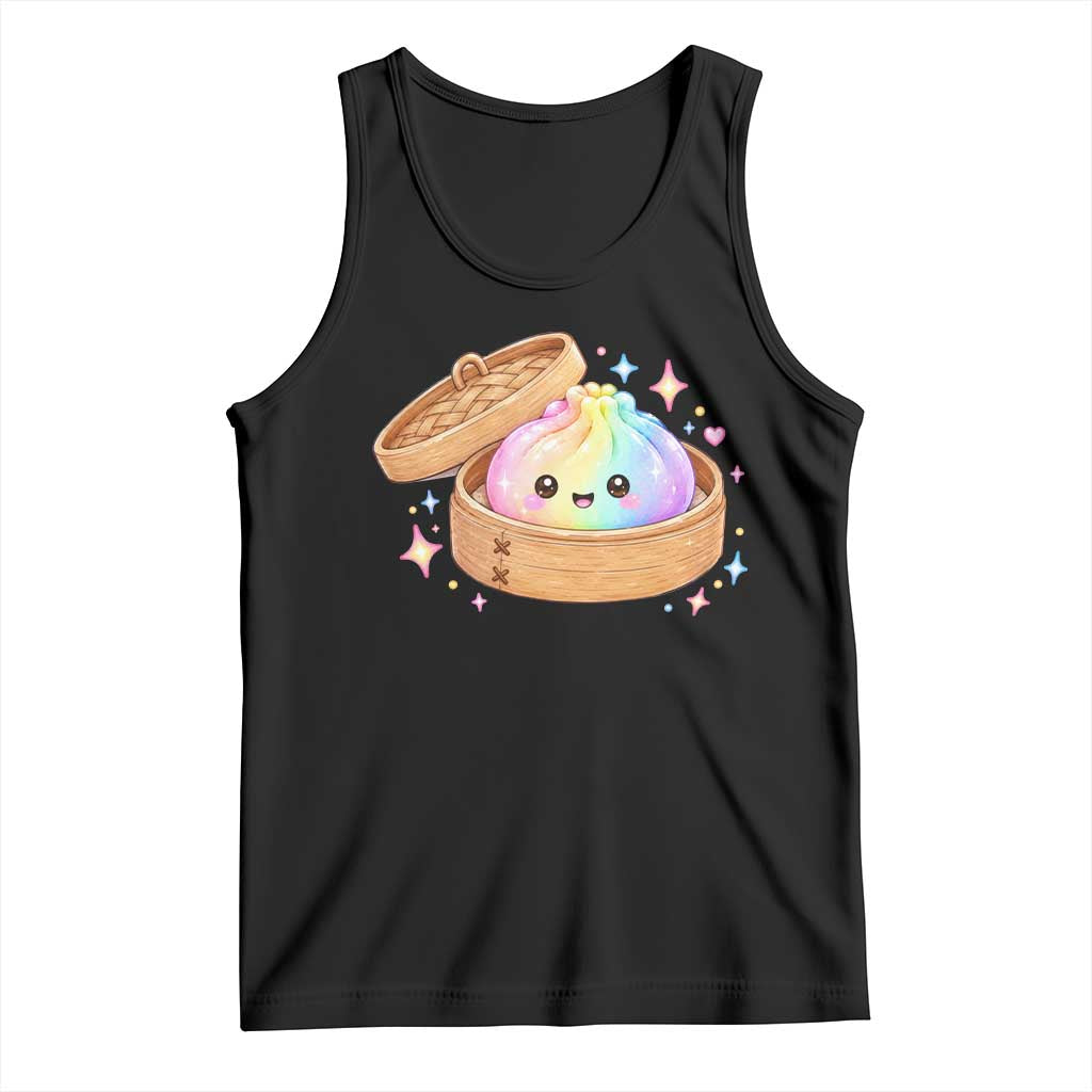 Cute Rainbow Dumpling Squishy Tank Top Kawaii Graphic TS10 Black Print Your Wear