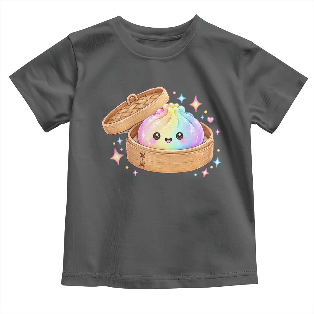 Cute Rainbow Dumpling Squishy Toddler T Shirt Kawaii Graphic TS10 Dark Heather Print Your Wear