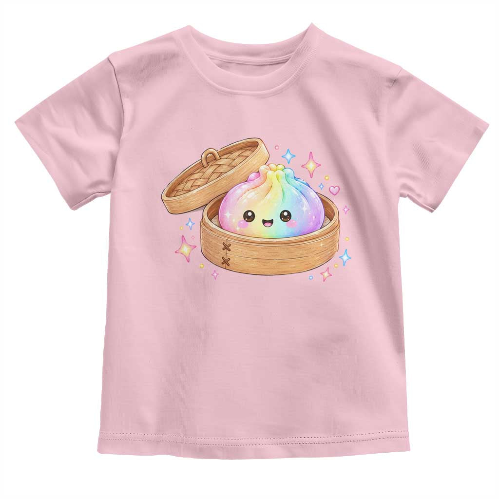 Cute Rainbow Dumpling Squishy Toddler T Shirt Kawaii Graphic TS10 Light Pink Print Your Wear