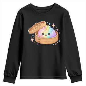Cute Rainbow Dumpling Squishy Youth Sweatshirt Kawaii Graphic TS10 Black Print Your Wear